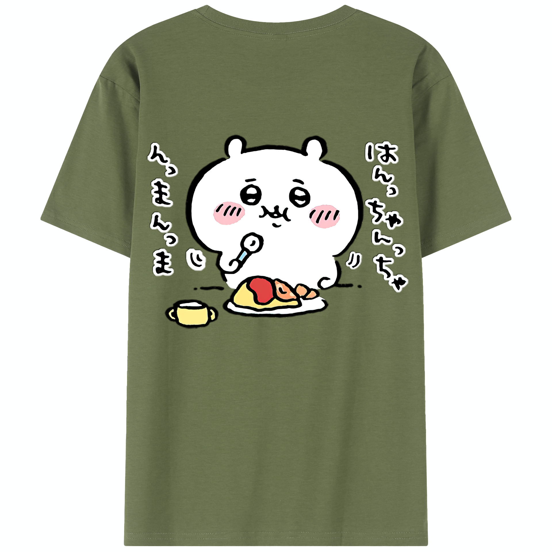 （画像用） ちいかわ ちいかわ Chii-kawa chiikawa 綿100％半袖Tシャツ（背面プリント）